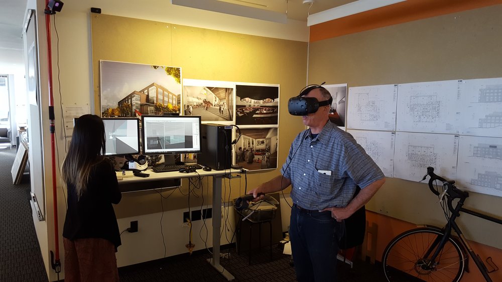 Immersive review at the office of ZGF Architects in Seattle, WA. Image Courtesy of ZGF Architects.